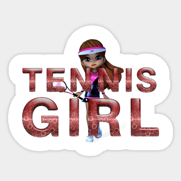 Tennis Girl Sticker by teepossible